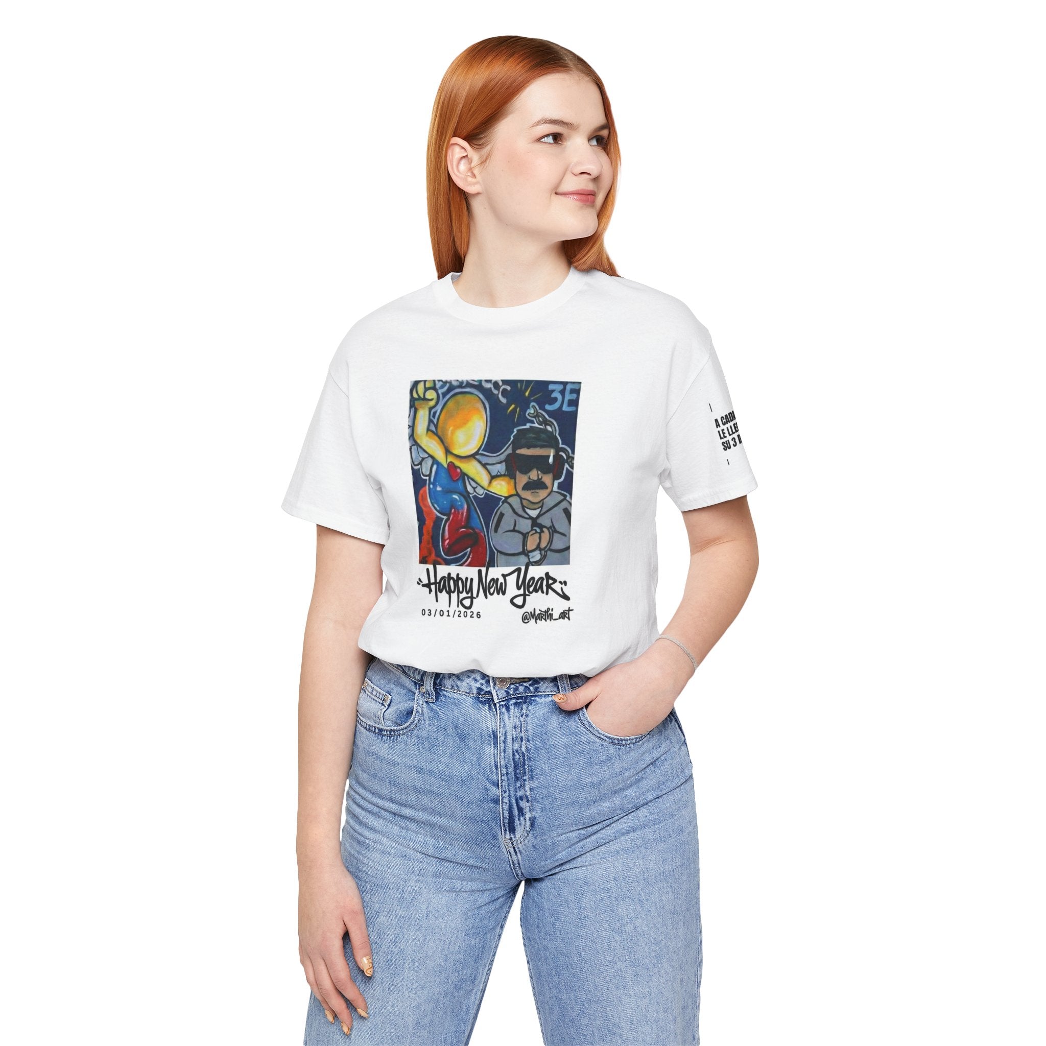 New Year Street Art Tee — "Happy New Year" Graphic T-Shirt