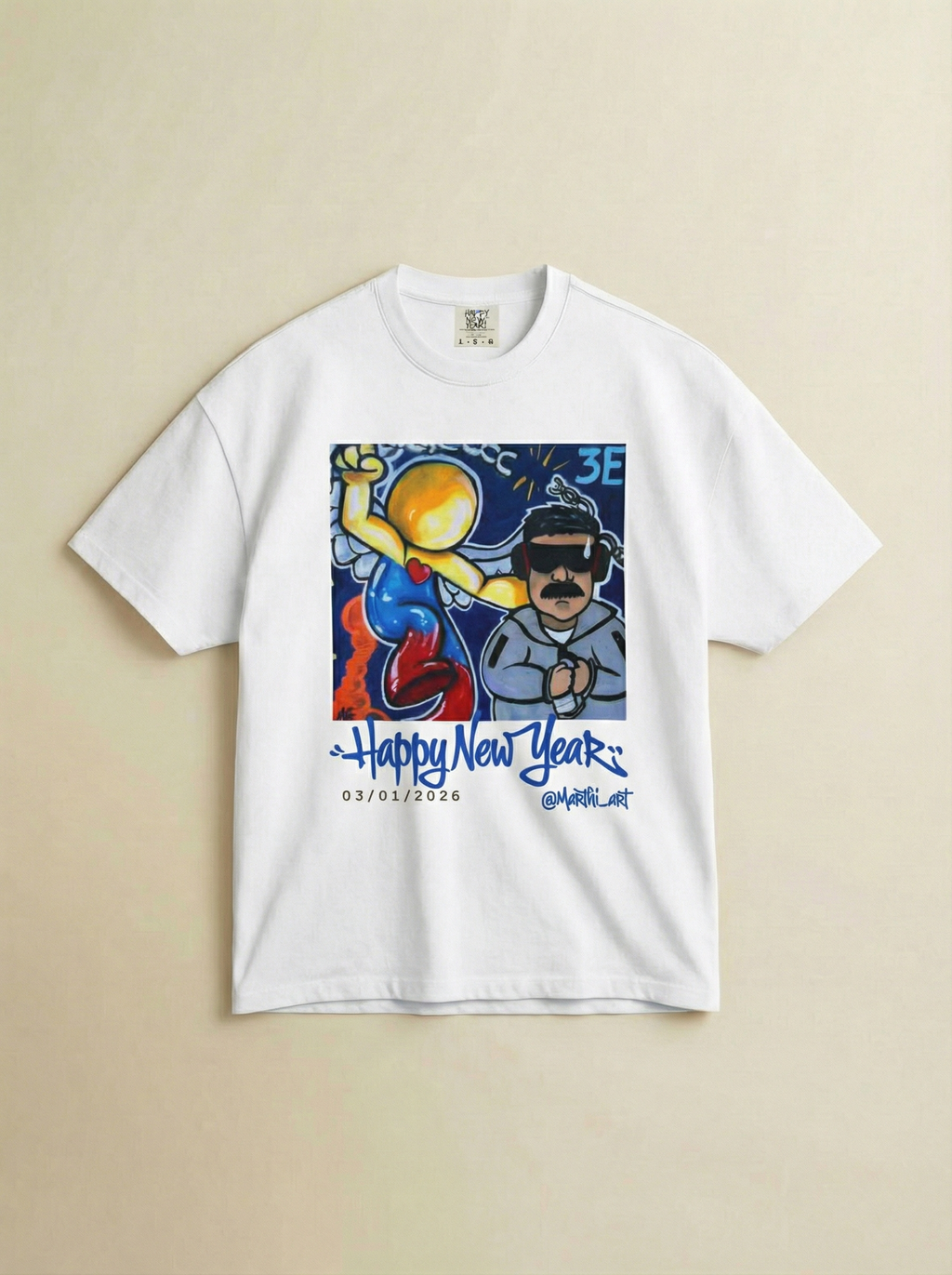 Unisex Vzla Libre - Cotton white T-shirt - Desing By @Marthi_art