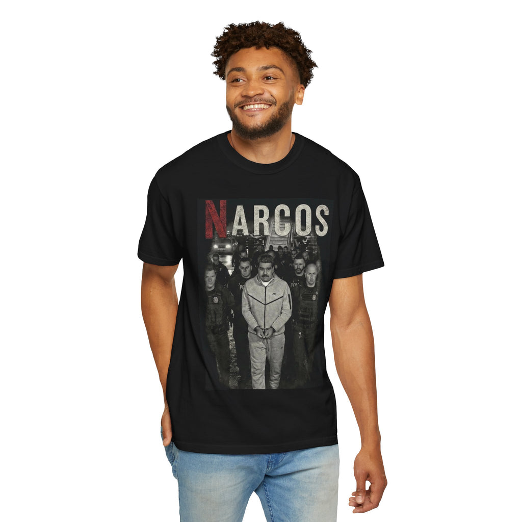Unisex Cotton Black T-shirt - NARCOS VZLA
