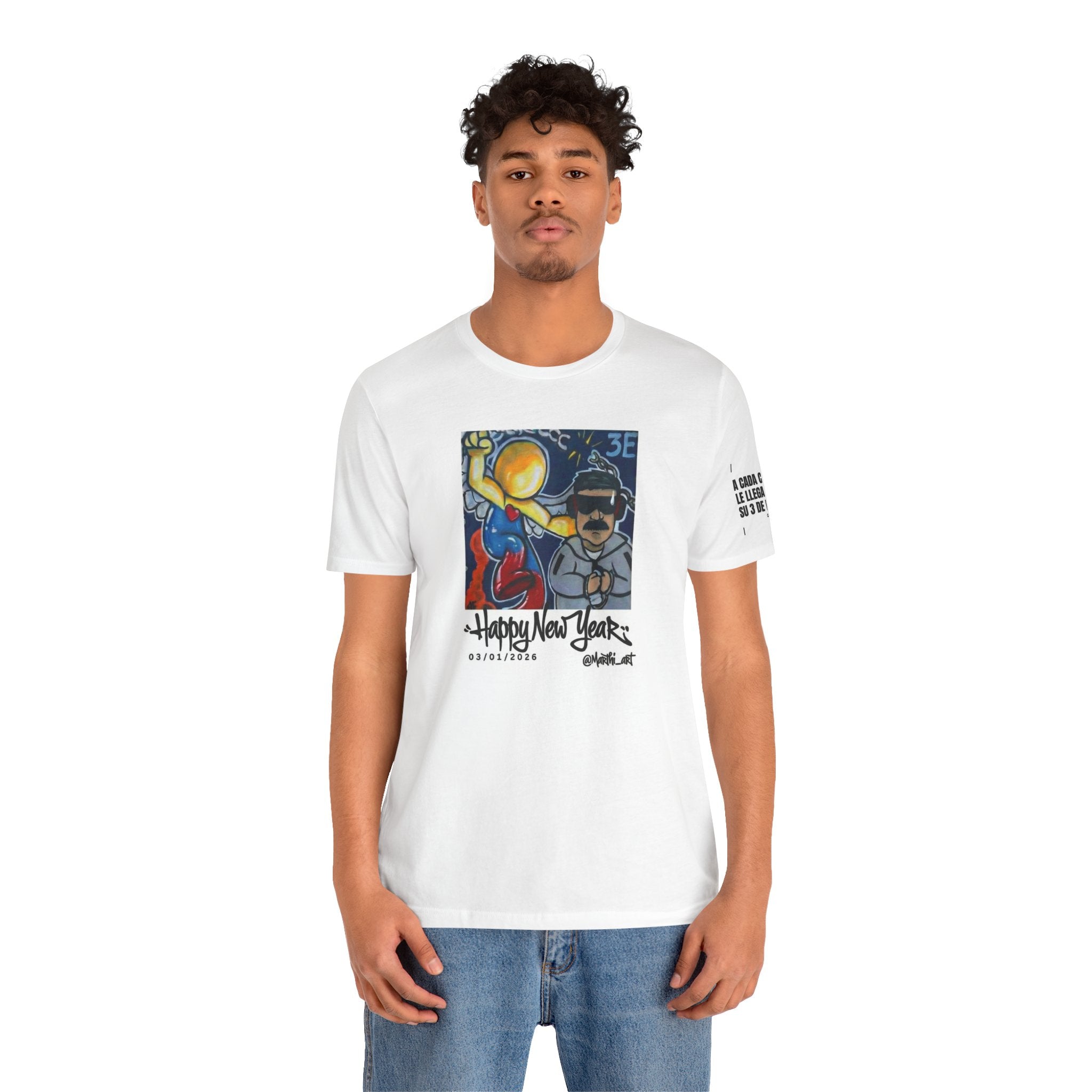 New Year Street Art Tee — "Happy New Year" Graphic T-Shirt