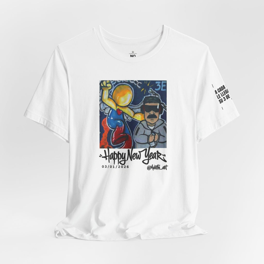 New Year Street Art Tee — "Happy New Year" Graphic T-Shirt