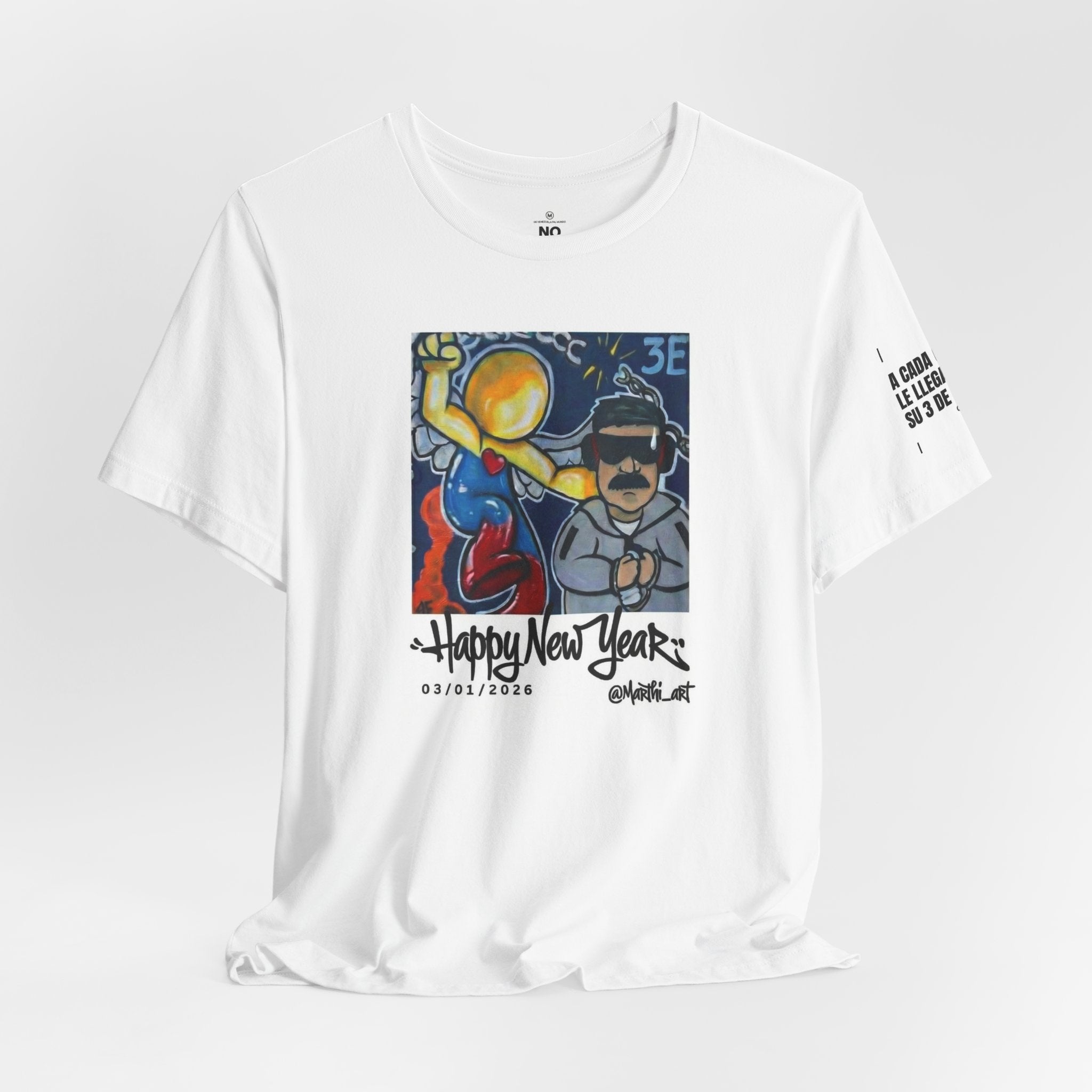 New Year Street Art Tee — "Happy New Year" Graphic T-Shirt