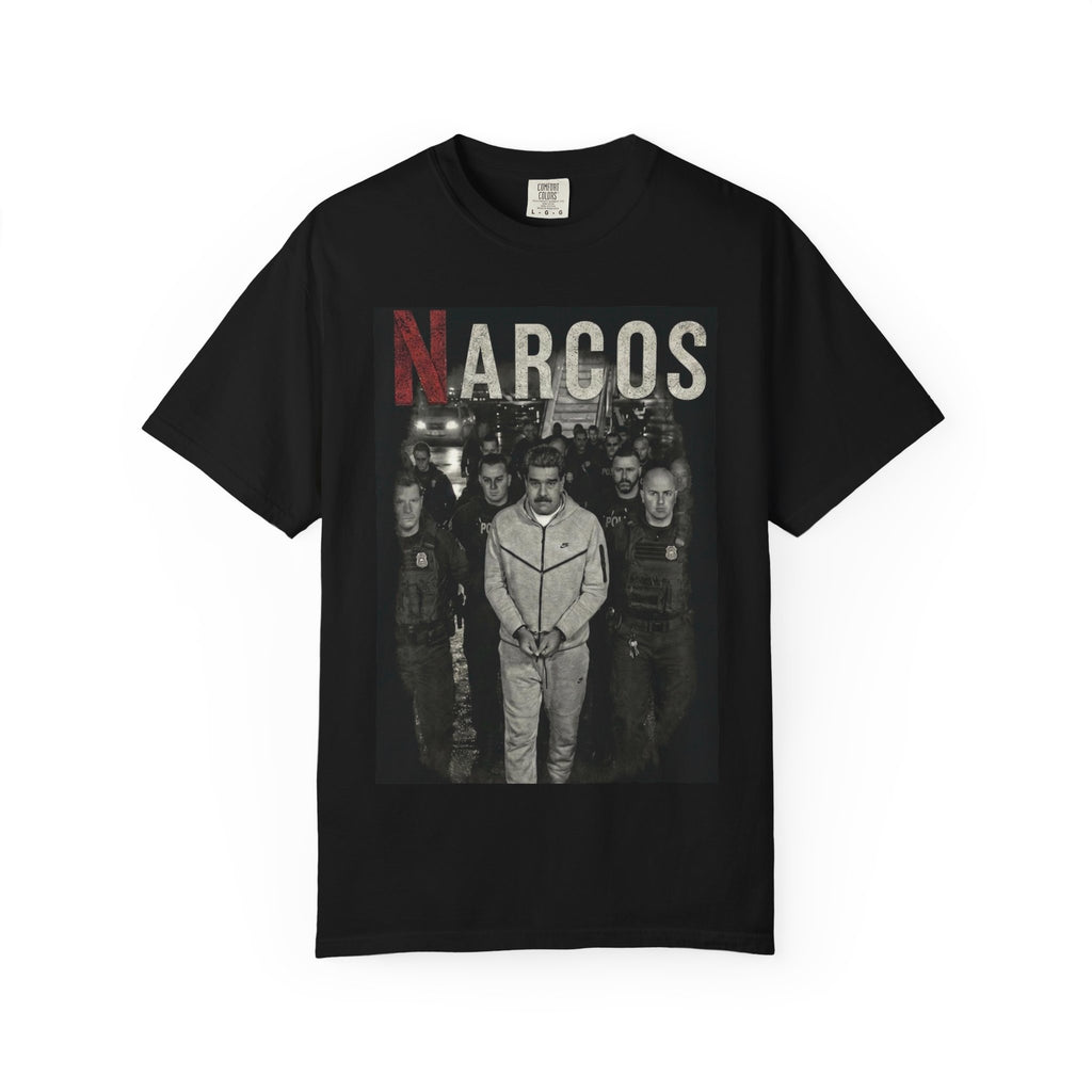 Unisex Cotton Black T-shirt - NARCOS VZLA