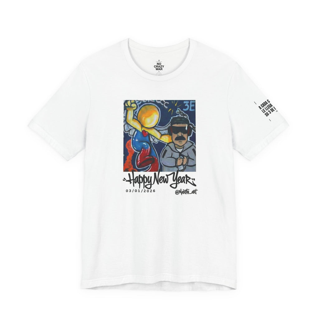 New Year Street Art Tee — "Happy New Year" Graphic T-Shirt