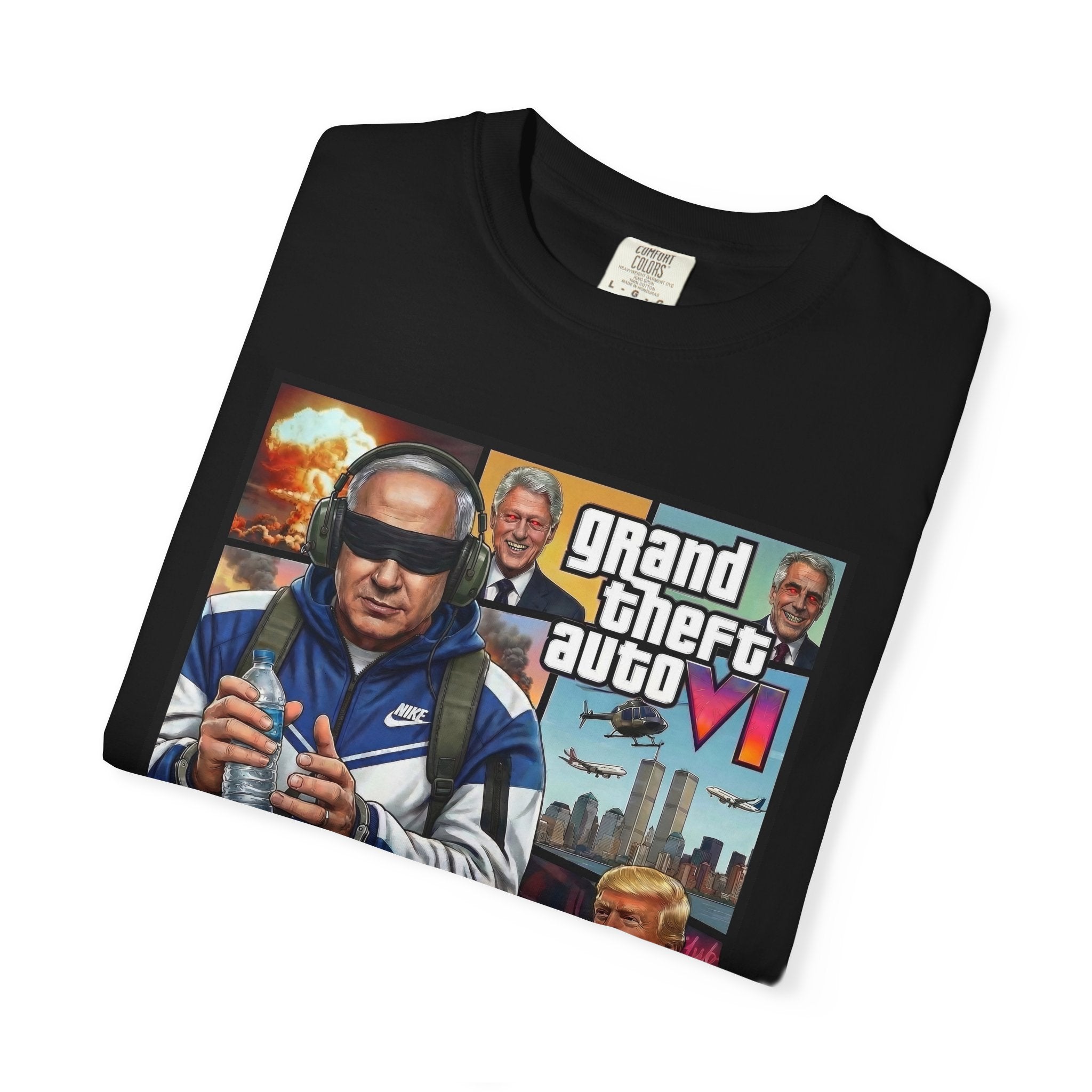 PLEASE BENJAMIN 666 & GTA 6  - Unisex Garment-Dyed T-shirt